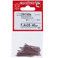 Гвозди финишные латунированные Стройбат 1,4х35(40 шт)  картинка